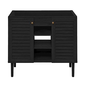 Swiss Madison Bron 36 Freestanding Bathroom Vanity Cabinet without Top in Black Oak