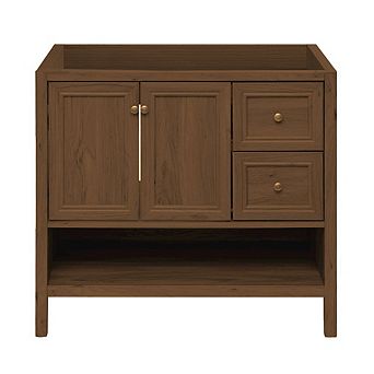 Swiss Madison Chateau 36 Freestanding Bathroom Vanity Cabinet without Top in Brown Oak