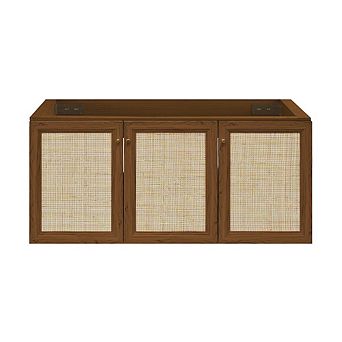Swiss Madison Classe 48 Wall-Mounted Bathroom Vanity Cabinet without Top in Brown Oak