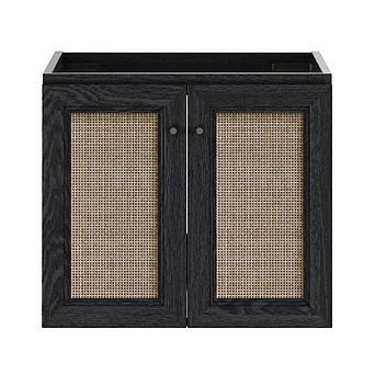 Swiss Madison Classe 24 Wall-Mounted Bathroom Vanity in Black Oak without Sink Top