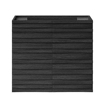 Swiss Madison Cascade 24 Wall-Mounted Bathroom Vanity Cabinet without Top in Black Oak