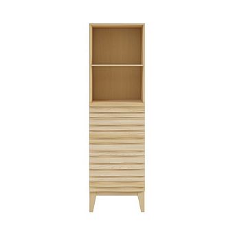 Swiss Madison Cascade 17 x 17 x 60 Freestanding Linen Cabinet in Natural Oak
