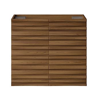 Swiss Madison Cascade 24 Wall-Mounted Bathroom Vanity Cabinet without Top in Brown Oak