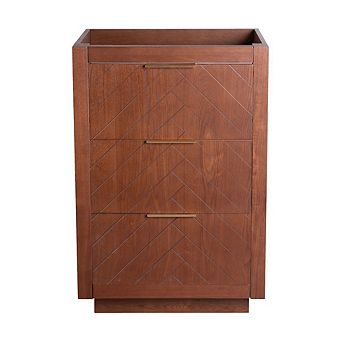 Swiss Madison Daxton 24 Freestanding Bathroom Vanity Cabinet without Top in Brown Oak