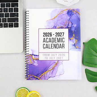 Academic Calendar, Purple, Monthly & Weekly Views with Time Slots and To-Do List