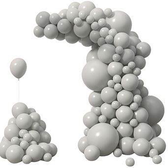 Gray Balloon Arch Kit 120 pc Mixed Sizes for Birthday, Wedding & Shower Decor