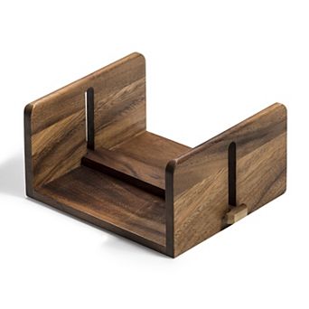 Handcrafted Acacia Wood Napkin Holder Holds 6" Luncheon Napkins