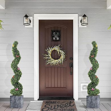 4 FT Artificial Boxwood Spiral Topiary Trees