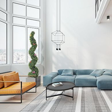 4 FT Artificial Boxwood Spiral Topiary Trees