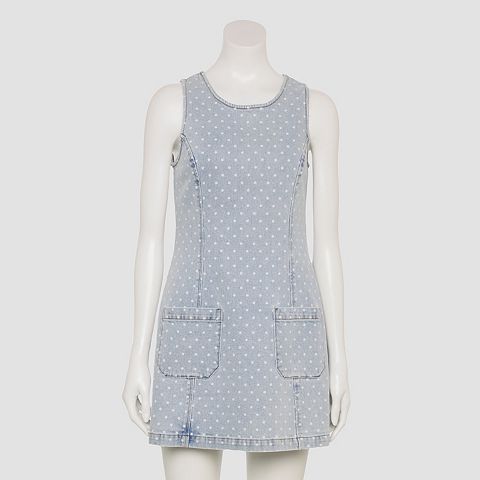 Женские платья Tinseltown Juniors' Tinseltown Patch Pocket Denim Shift Dress