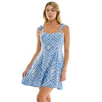 Juniors' Lily Rose Molded Cup Fit & Flare Dress