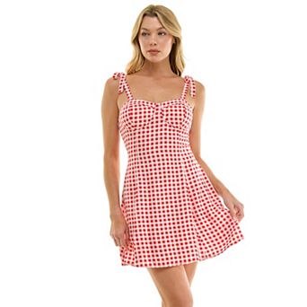 Juniors' Lily Rose Molded Cup Fit & Flare Dress