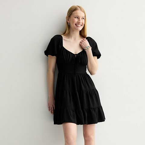 Женские платья Mary Juniors' Mary & Mo Airflow Puff Sleeve Dress