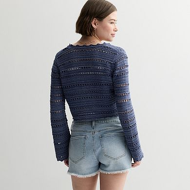 Juniors' SO® Tie Front Cardigan