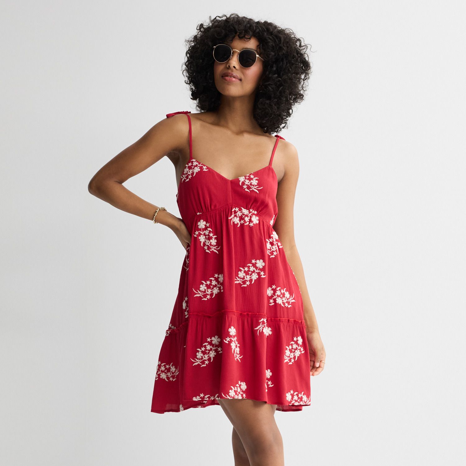 Женские платья Live Juniors' Live To Be Spoiled Embroidered Gauze Mini Dress