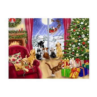 Trademark Fine Art Jean Francois Thank You Santa Canvas Wall Art