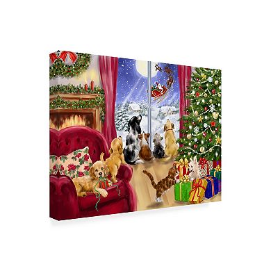 Trademark Fine Art Jean Francois Thank You Santa Canvas Wall Art