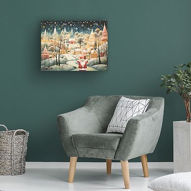 Trademark Fine Art Santa Greetings Canvas Wall Art