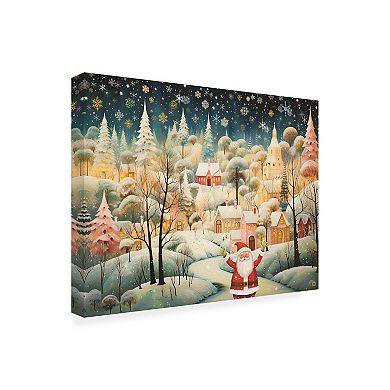 Trademark Fine Art Santa Greetings Canvas Wall Art