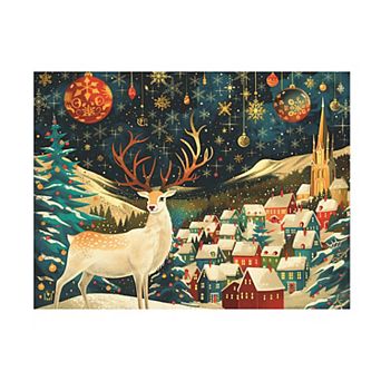 Trademark Fine Art Christmas Village Canvas Wall Art