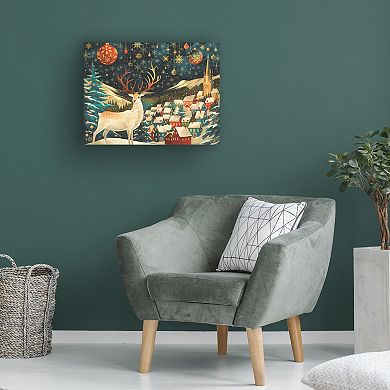 Trademark Fine Art Christmas Village Canvas Wall Art