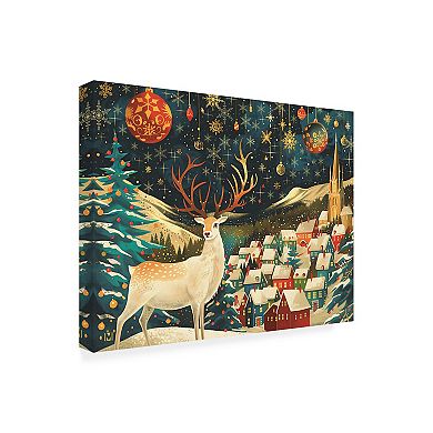 Trademark Fine Art Christmas Village Canvas Wall Art