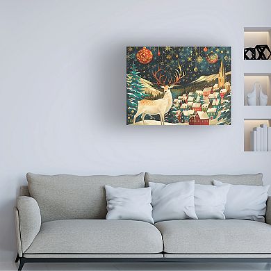 Trademark Fine Art Christmas Village Canvas Wall Art