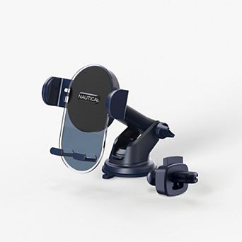 Nautica PH200 Universal Car Phone Holder 3-in-1 Mount with 360° Rotation, Secure Steady Grip
