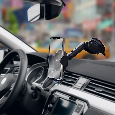 Nautica PH200 Universal Car Phone Holder 3-in-1 Mount with 360° Rotation, Secure Steady Grip