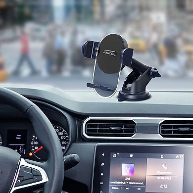 Nautica PH200 Universal Car Phone Holder 3-in-1 Mount with 360° Rotation, Secure Steady Grip