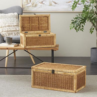 Stella & Eve Handmade Woven Rattan Storage Decorative Box Set
