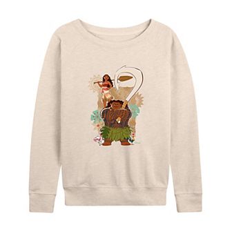 Women's Disney's Moana & Maui French Terry Long Sleeve Tee
