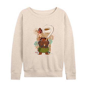Women's Disney's Moana & Maui French Terry Long Sleeve Tee