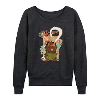 Women's Disney's Moana & Maui French Terry Long Sleeve Tee