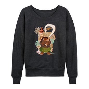 Women's Disney's Moana & Maui French Terry Long Sleeve Tee