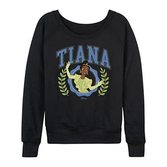 Women's Disney's Princess Tiana Collegiate French Terry Long Sleeve Tee