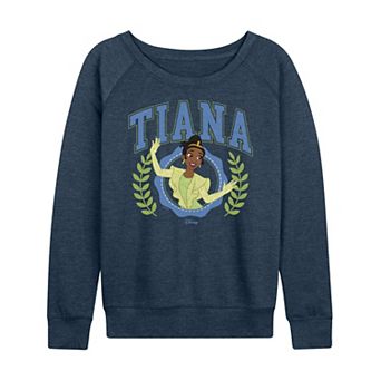Women's Disney's Princess Tiana Collegiate French Terry Long Sleeve Tee