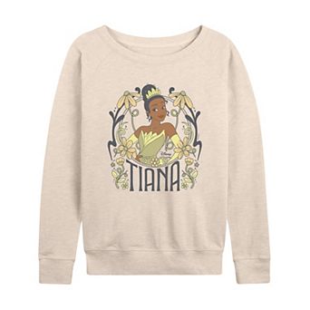 Women's Disney's Tiana Floral Nouveau French Terry Long Sleeve Tee