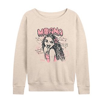 Women's Disney's Moana Sketch French Terry Long Sleeve Tee