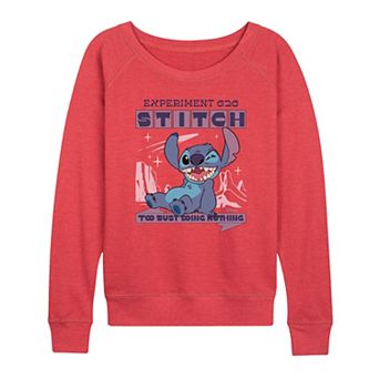Women's Disney's Lilo & Stitch Too Busy Doing Nothing French Terry Long Sleeve Tee