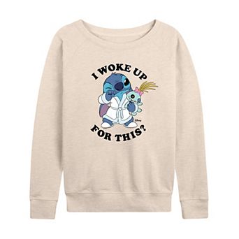 Women's Disney's Lilo & Stitch I Woke Up For This? French Terry Long Sleeve Tee