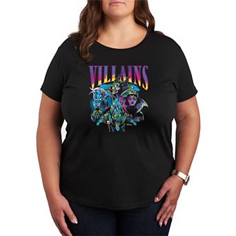 Plus Size Disney Villains Neon Graphic Tee