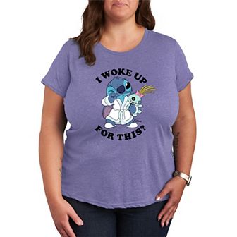 Plus Size Disney's Lilo & Stitch I Woke Up For This? Graphic Tee