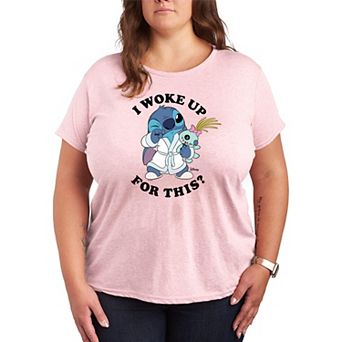 Plus Size Disney's Lilo & Stitch I Woke Up For This? Graphic Tee
