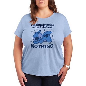 Plus Size Disney's Lilo & Stitch I'm Finally Doing What I Do Best Nothing Graphic Tee