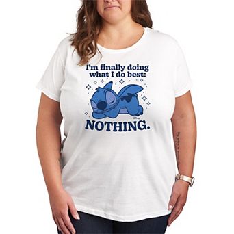 Plus Size Disney's Lilo & Stitch I'm Finally Doing What I Do Best Nothing Graphic Tee
