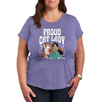 Plus Size Disney's Jasmine Proud Cat Lady Graphic Tee