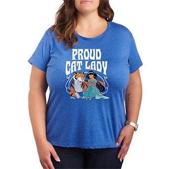 Plus Size Disney's Jasmine Proud Cat Lady Graphic Tee