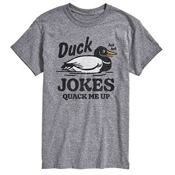 Big & Tall Duck Jokes Quack Me Up Graphic Tee