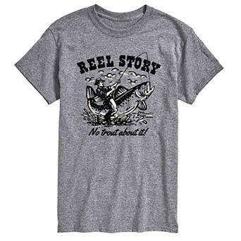 Big & Tall Reel Story No Trout About It! Graphic Tee